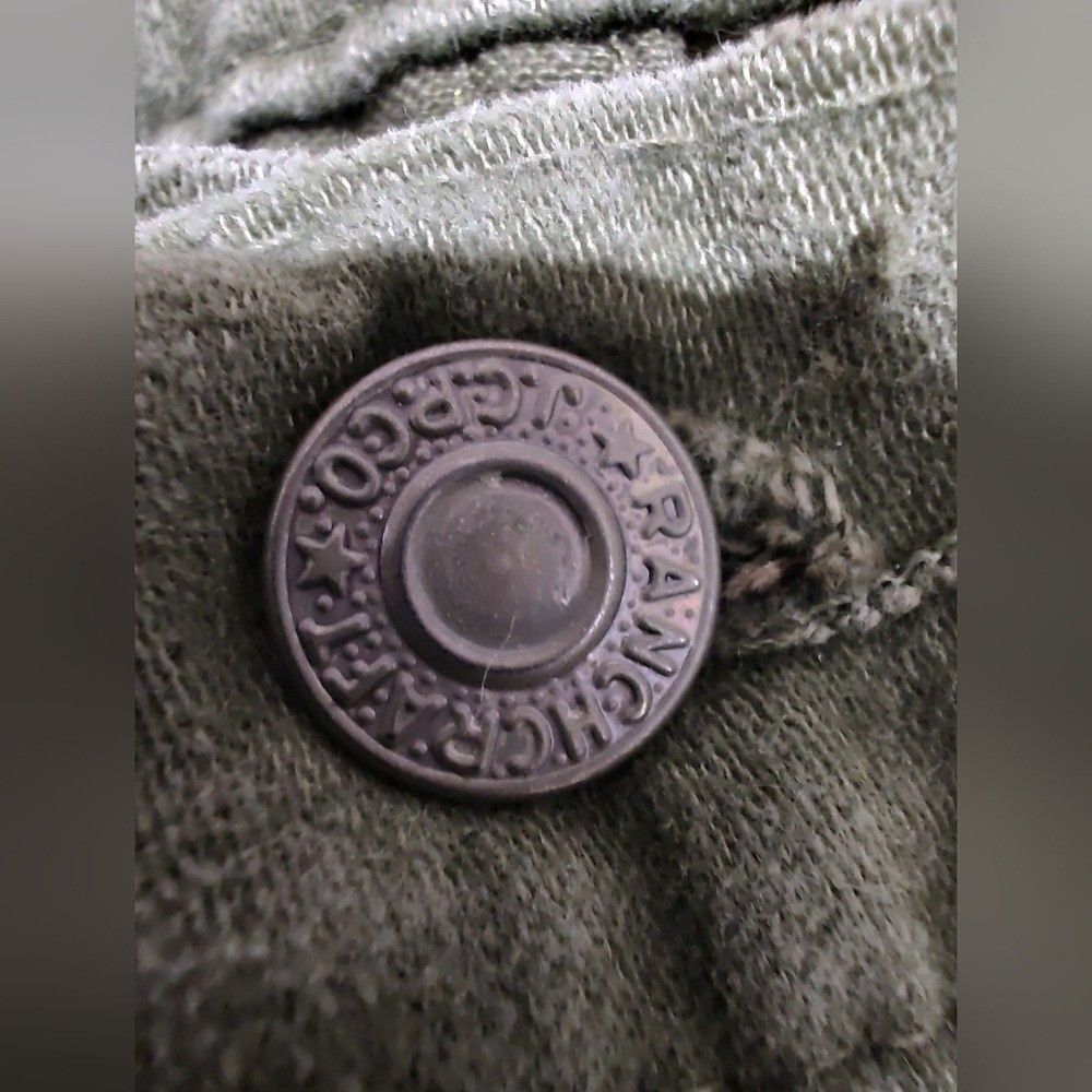 Ranchcraft Bell Bottom Flare Pants Green Velveteen cowboy western hippie vintage - Picture 3 of 6